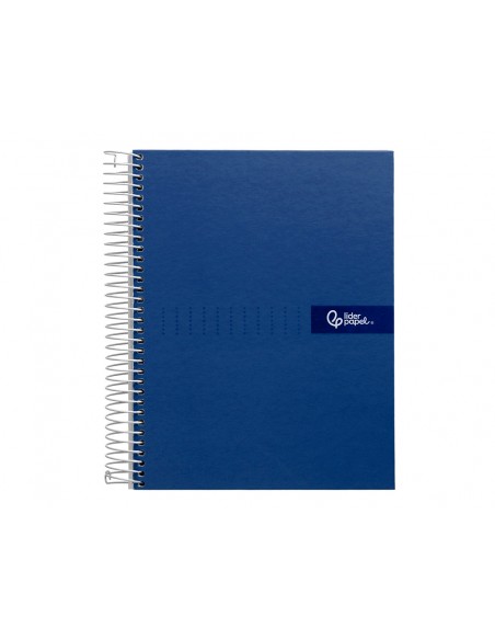 Cuaderno espiral liderpapel a4 crafty tapa forrada 80h 90gr cuadro 4mm con margen color azul marino Cuaderno espiral liderpapel a4 crafty tapa forrada 80h 90gr cuadro 4mm con margen color azul marino