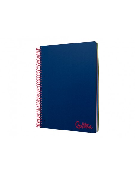 Cuaderno espiral liderpapel a5 micro wonder tapa plastico 120h 90gr cuadro 5mm 5 bandas 6 taladros color azul marino Cuaderno espiral liderpapel a5 micro wonder tapa plastico 120h 90gr cuadro 5mm 5 bandas 6 taladros color azul marino