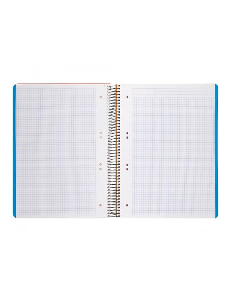 Cuaderno espiral liderpapel a5 micro wonder tapa plastico 120h 90gr cuadro 5mm 5 bandas 6 taladros color azul marino Cuaderno espiral liderpapel a5 micro wonder tapa plastico 120h 90gr cuadro 5mm 5 bandas 6 taladros color azul marino
