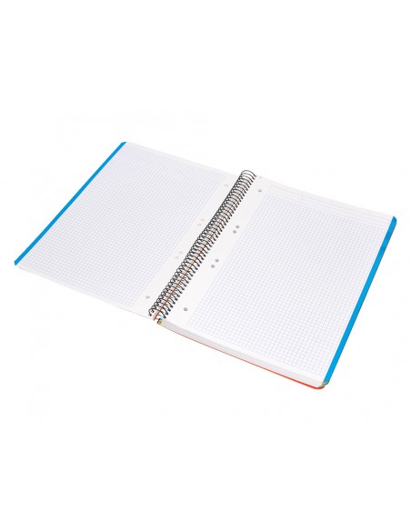 Cuaderno espiral liderpapel a5 micro wonder tapa plastico 120h 90gr cuadro 5mm 5 bandas 6 taladro color verde turquesa Cuaderno espiral liderpapel a5 micro wonder tapa plastico 120h 90gr cuadro 5mm 5 bandas 6 taladro color verde turquesa