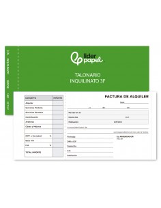 Talonario liderpapel inquilinato tres en folio 107 con condiciones