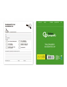 Talonario liderpapel ausentes octavo original 103