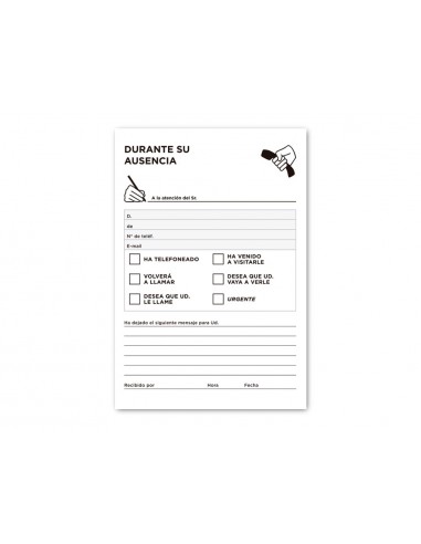 Talonario liderpapel ausentes octavo original 103
