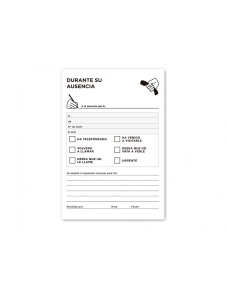 Talonario liderpapel ausentes octavo original 103