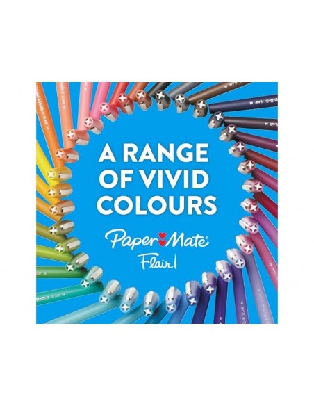 Rotulador paper mate flair original punta fibra negro