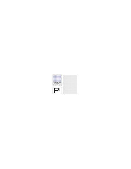 Recambio multifin 3005 folio natural cuadro 4 mm 50 hojas 16 taladros 215x310 mm
