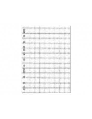 Recambio multifin 3005 folio natural cuadro 4 mm 50 hojas 16 taladros 215x310 mm