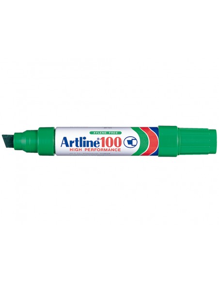 Rotulador artline marcador permanente 100 verde punta biselada Rotulador artline marcador permanente 100 verde punta biselada