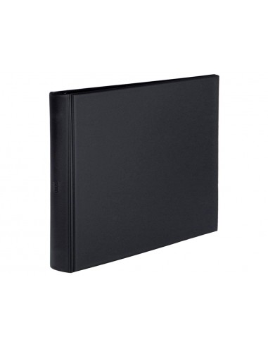 Carpeta multifin alfa 3002-g 11 anillas 24 mm plastico cuarto negro 155x215 mm