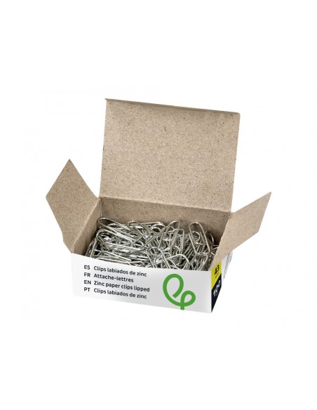 Clips liderpapel nº2 labiados 33 mm caja de 100 unidades Clips liderpapel nº2 labiados 33 mm caja de 100 unidades