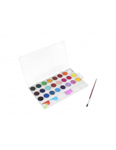 Acuarela jovi 24 colores con pincel estuche de plastico