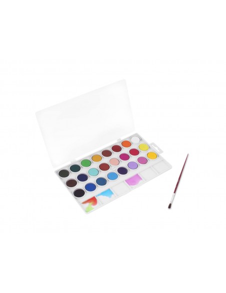 Acuarela jovi 24 colores con pincel estuche de plastico Acuarela jovi 24 colores con pincel estuche de plastico