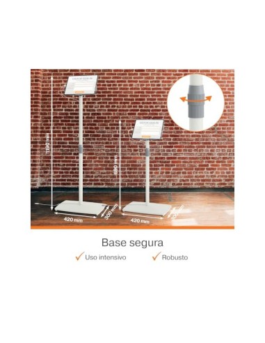 Atril de suelo nobo impression pro para tablet 420x1190x300 mm