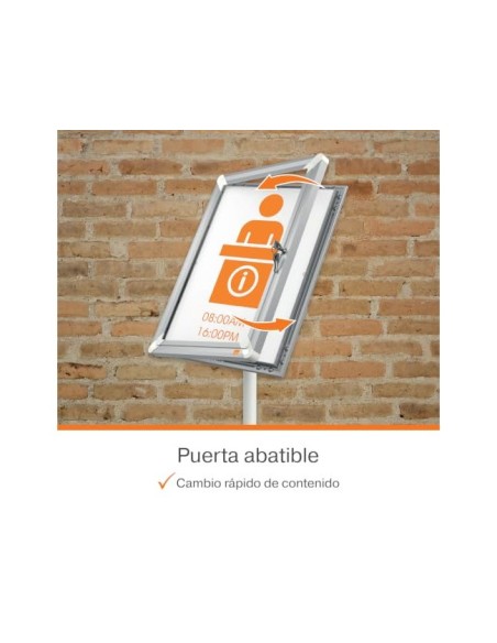 Atril de suelo nobo premium plus din a3 con marco y cerradura premium plus Atril de suelo nobo premium plus din a3 con marco y cerradura premium plus