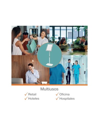 Atril de suelo nobo premium plus din a3 con marco y cerradura premium plus