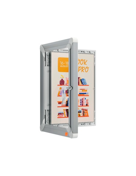Marco porta anuncios nobo premium plus din a4 con cerradura premium plus