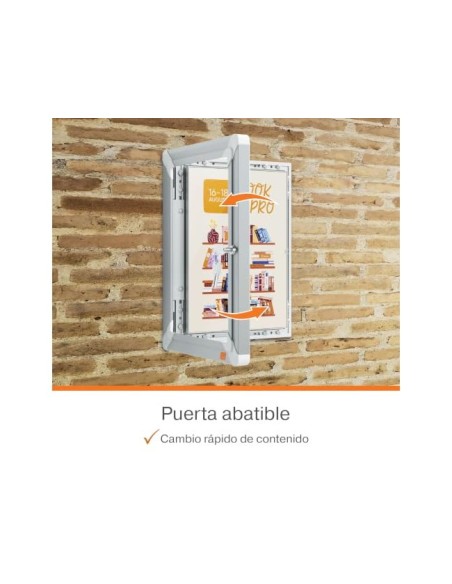 Marco porta anuncios nobo premium plus din a4 con cerradura premium plus