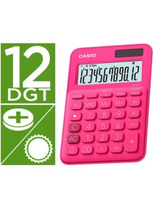 Calculadora casio ms-20uc-rd sobremesa 12 digitos tax +/- color fucsia