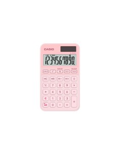 Calculadora casio sl-310yc lp bolsillo 12 digitos tax +/- tecla doble cero color rosa claro