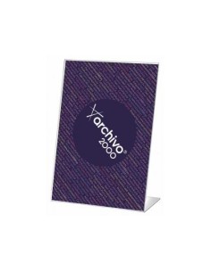Expositor sobremesa archivo 2000 con forma l poliestireno transparente din a4 vertical 70x290x210 mm