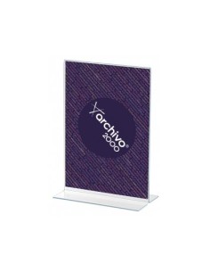 Expositor sobremesa archivo 2000 con forma t poliestireno transparente din a4 93x212x310 mm