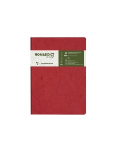 Cuaderno cosido clairefontaine din a4 tapa dura 96 hojas liso 90 g color rojo
