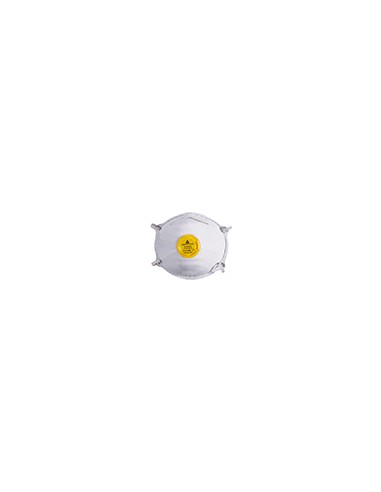 Mascarilla deltaplus de proteccion uso unico con valvula lamina nasal ajustableclase ffp2 caja de 10 unidades