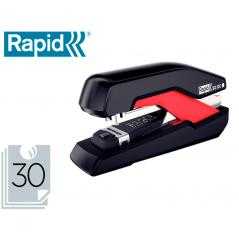Grapadora rapid so30c plastico negro/rojo capacidad 30 hojas usa grapas omnipress 30