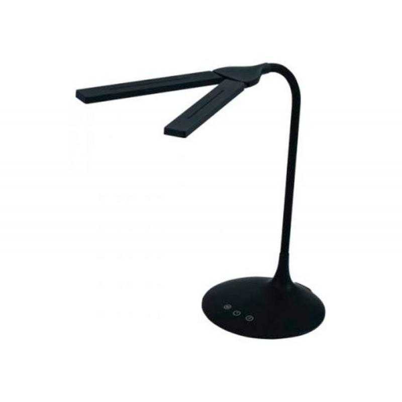 Lampara de oficina archivo 2000 inalambrica recargable 2 cabezales moviles led 6w abs color negro 180x340x360 mm