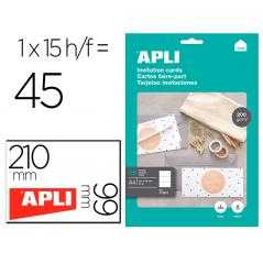 Tarjeta de visita apli invitacion hogar 210x99 mm 200 gr blanca bolsa de 15 hojas din a4 - Imagen 1