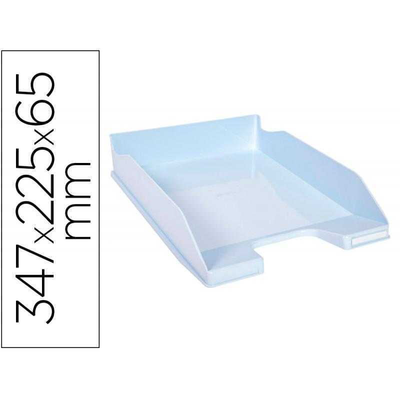 Bandeja sobremesa exacompta aquarel combo midi azul pastel 347x255x65 mm