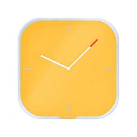 Reloj leitz cosy de pared silencioso cristal 30x30 cm amarillo
