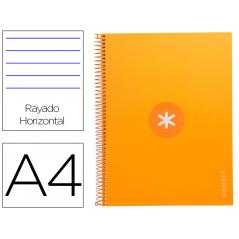 Cuaderno espiral a4 micro antartik tapa forrada80h 90 gr horizontal 1 banda 4 taladros color mostaza