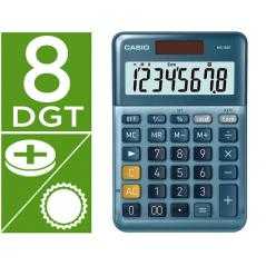 Calculadora casio ms-80e sobremesa 8 digitos tx +/- tecla doble cero color azul