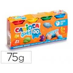Pasta de modelar carioca baby dough bote 75 g set de 8 colores surtidos