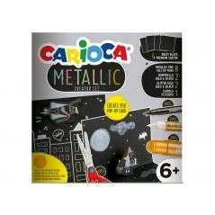 Set de dibujo carioca metallic pop up card creator 3d 17 piezas
