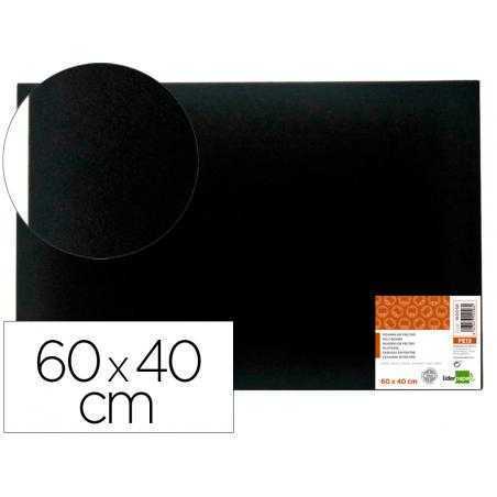 Tablero de fieltro liderpapel mural color negro 40x60 cm