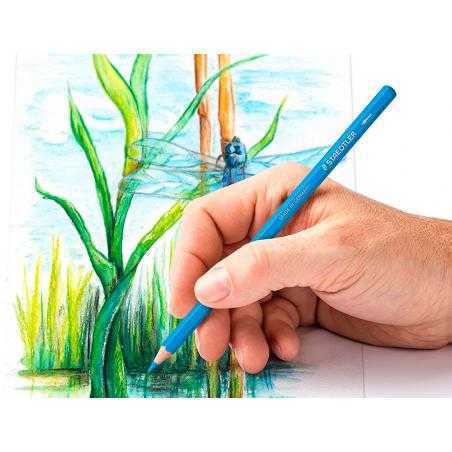 Lápices de colores staedtler acuarelables caja metal de 12 colores surtidos