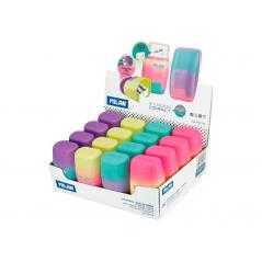Sacapuntas milan compact sunset plastico 2 usos con goma de borrar colores surtidos