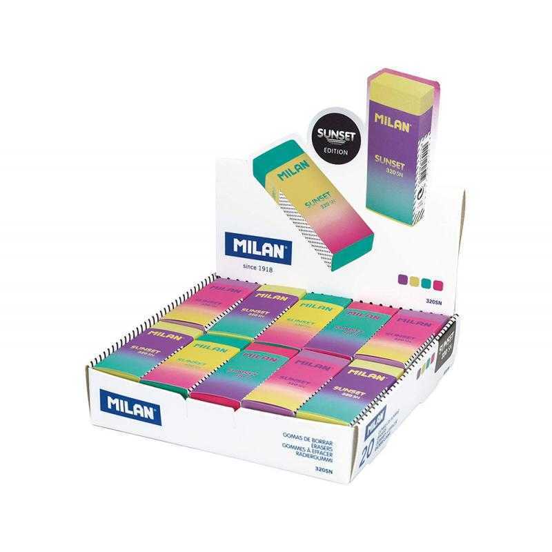 Goma de borrar milan nata 320 sunset colores surtidos