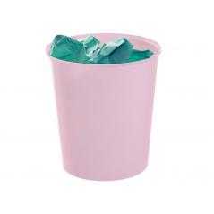 Papelera plastico archivo 2000 ecogreen 100% reciclada 18 litros color rosa pastel