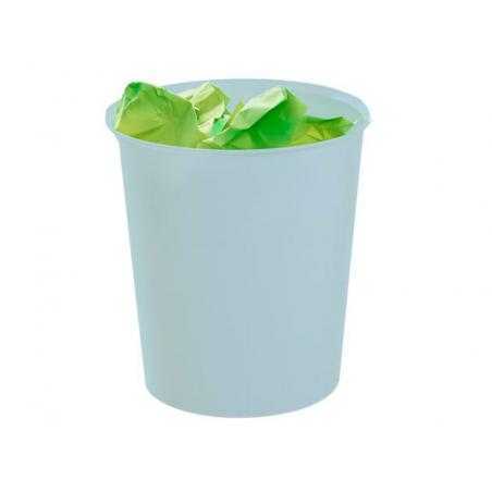 Papelera plastico archivo 2000 ecogreen 100% reciclada 18 litros color azul pastel