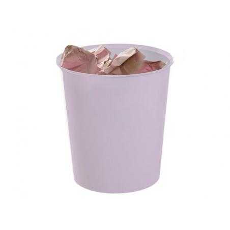 Papelera plastico archivo 2000 ecogreen 100% reciclada 18 litros color malva pastel