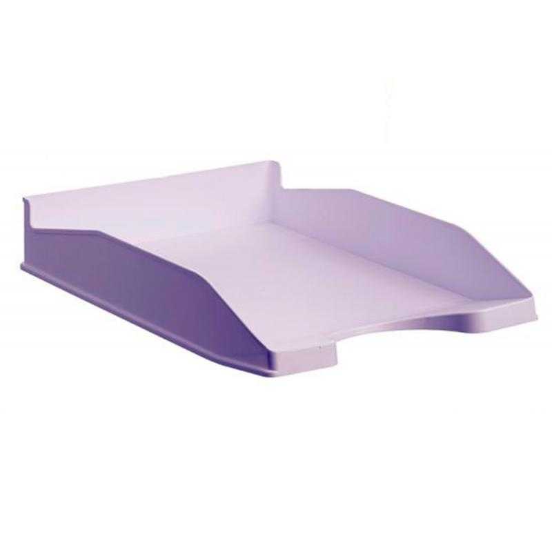 Bandeja sobremesa archivo 2000 ecogreen plastico 100% reciclado apilable formatos din a4 y folio color malva