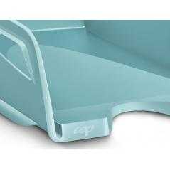 Bandeja sobremesa cep riviera plastico maxi color verde agua 387x265x115 mm