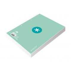 Recambio liderpapel a4 antartik 80 hojas 90g/m2 cuadro 5 mm 4 taladros 1 banda marco color menta