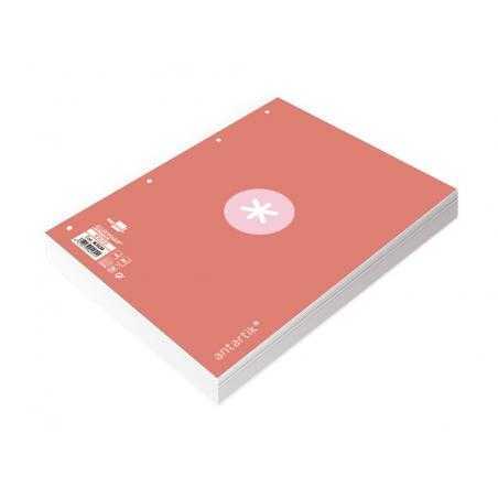 Recambio liderpapel a4 antartik 80 hojas 90g/m2 cuadro 5 mm 4 taladros 1 banda marco color rosa