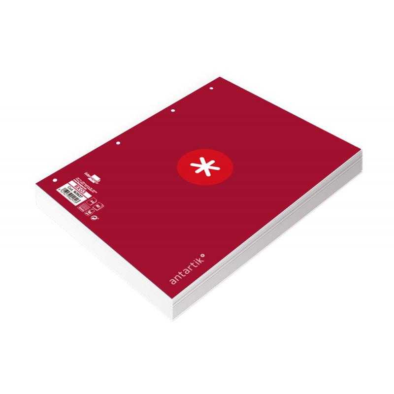 Recambio liderpapel a4 antartik 80 hojas 90g/m2 cuadro 5 mm 4 taladros 1 banda marco color frambuesa
