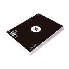Recambio liderpapel a4 antartik 80 hojas 90g/m2 cuadro 5 mm 4 taladros 1 banda marco color negro