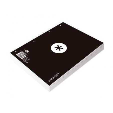 Recambio liderpapel a4 antartik 80 hojas 90g/m2 cuadro 5 mm 4 taladros 1 banda marco color negro